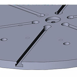 Round Worktable T-Side Entry Grooved Thick Table Plate